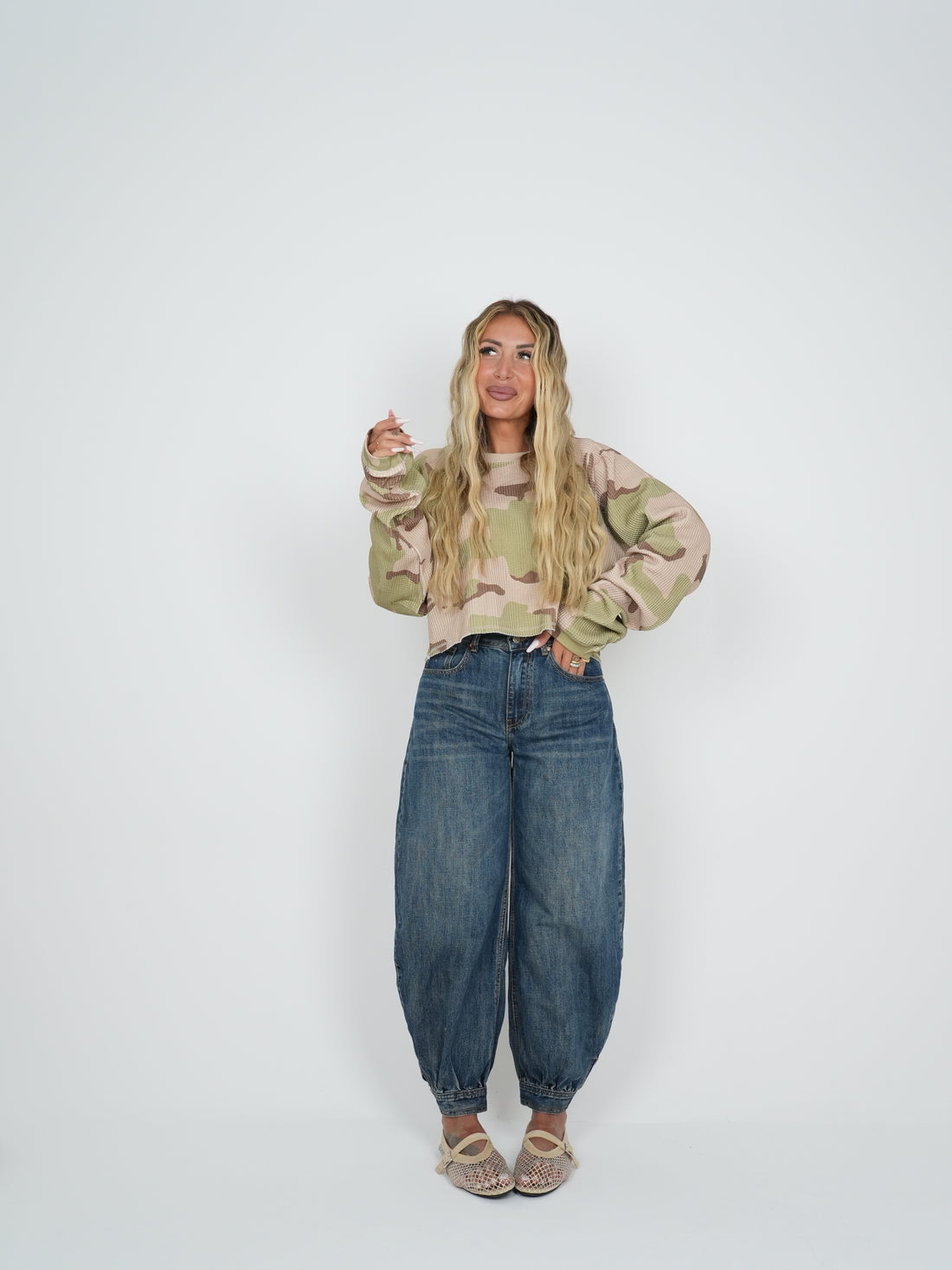 Jeans Balloon Bottoncino ♥