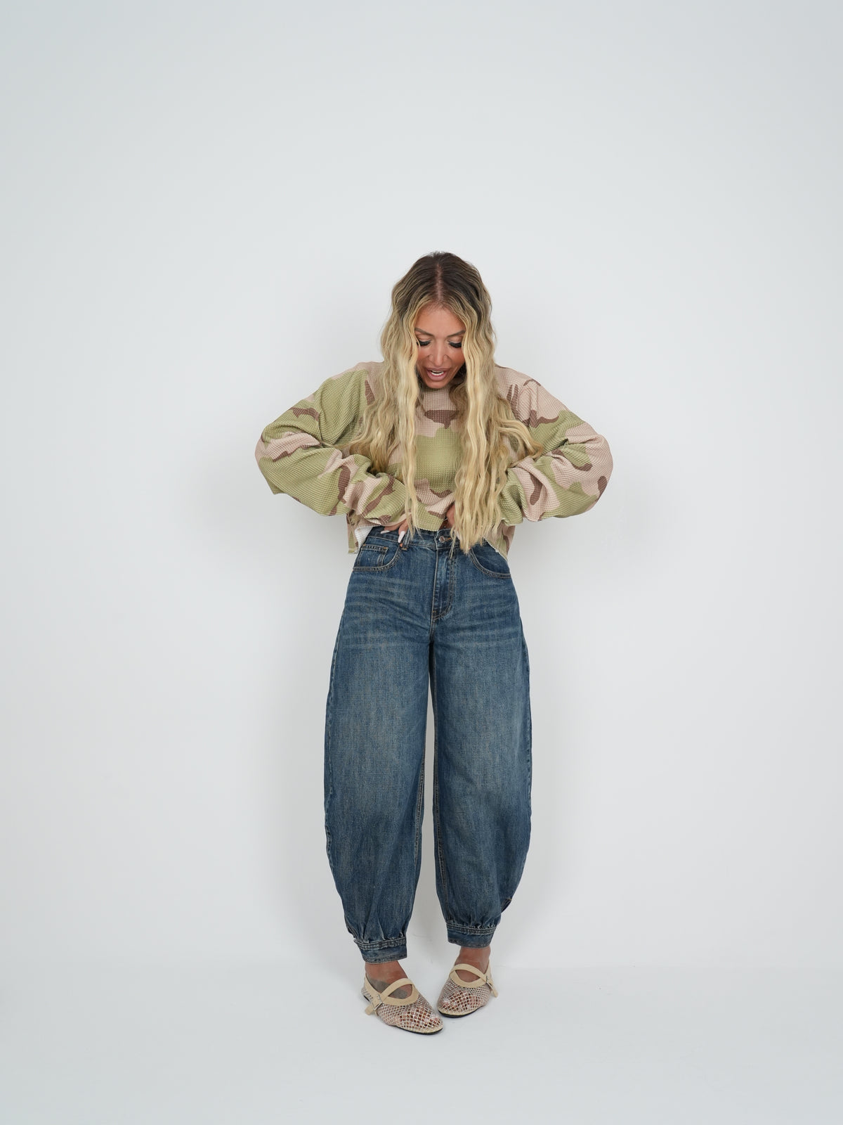 Jeans Balloon Bottoncino ♥