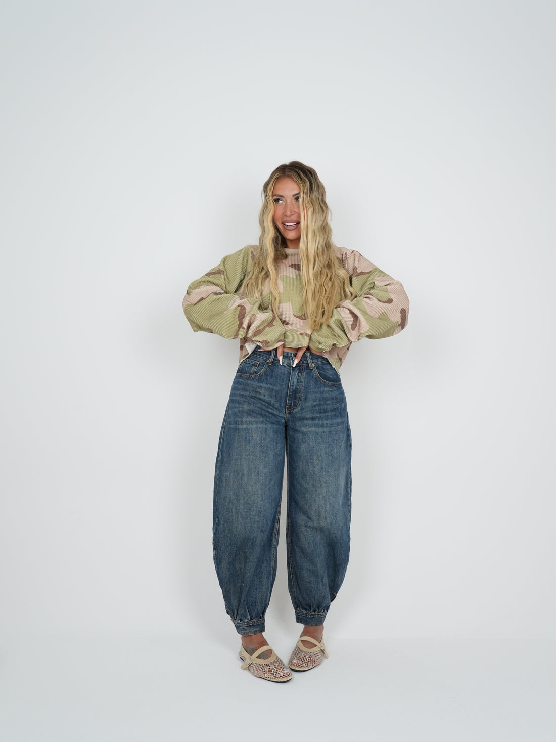 Jeans Balloon Bottoncino ♥