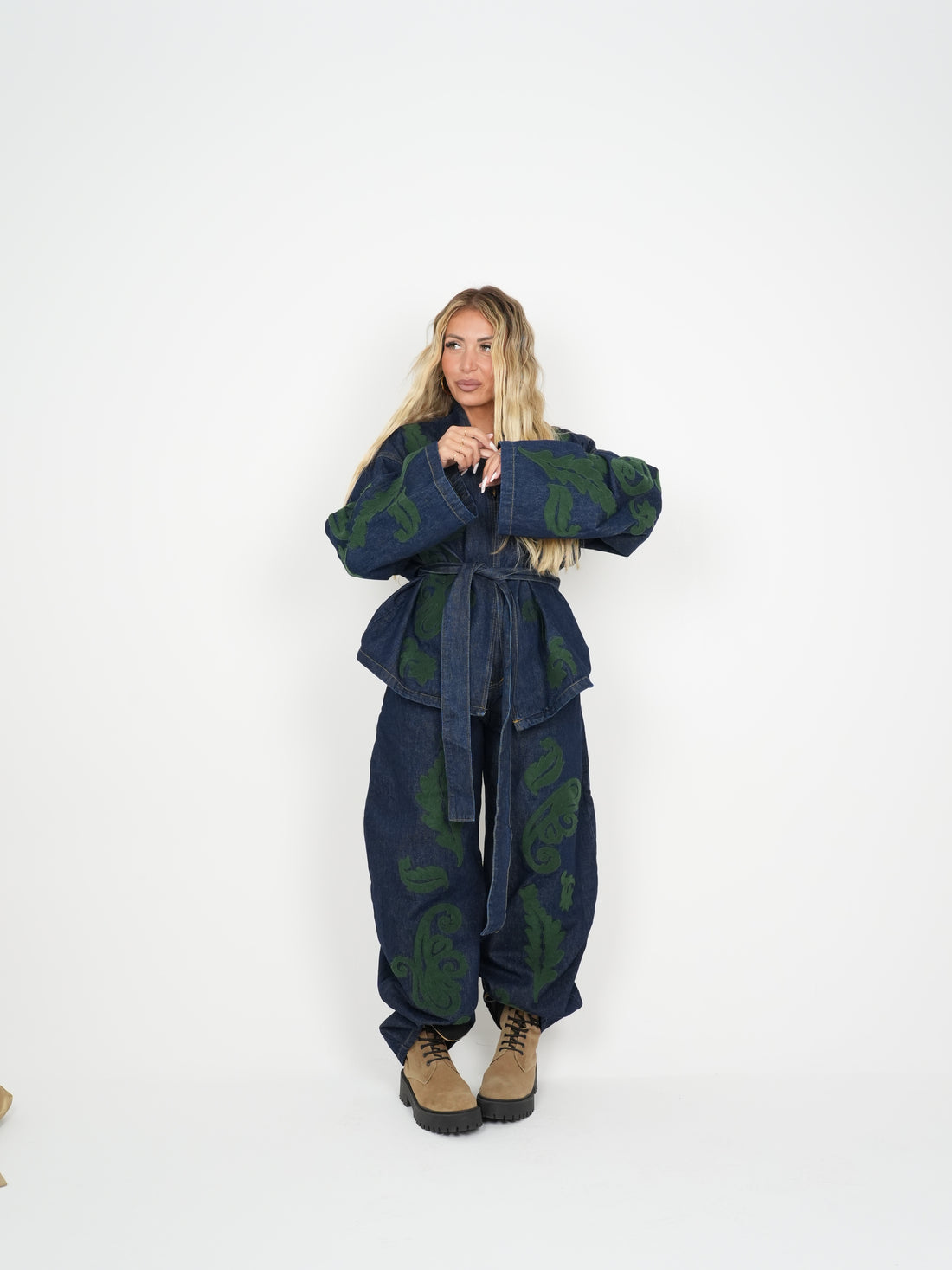 Coordinato Denim Dettagli Verde ♥