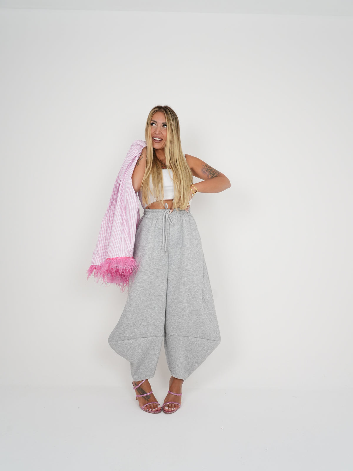 Pantalone Gym Grigio Leilas ♥