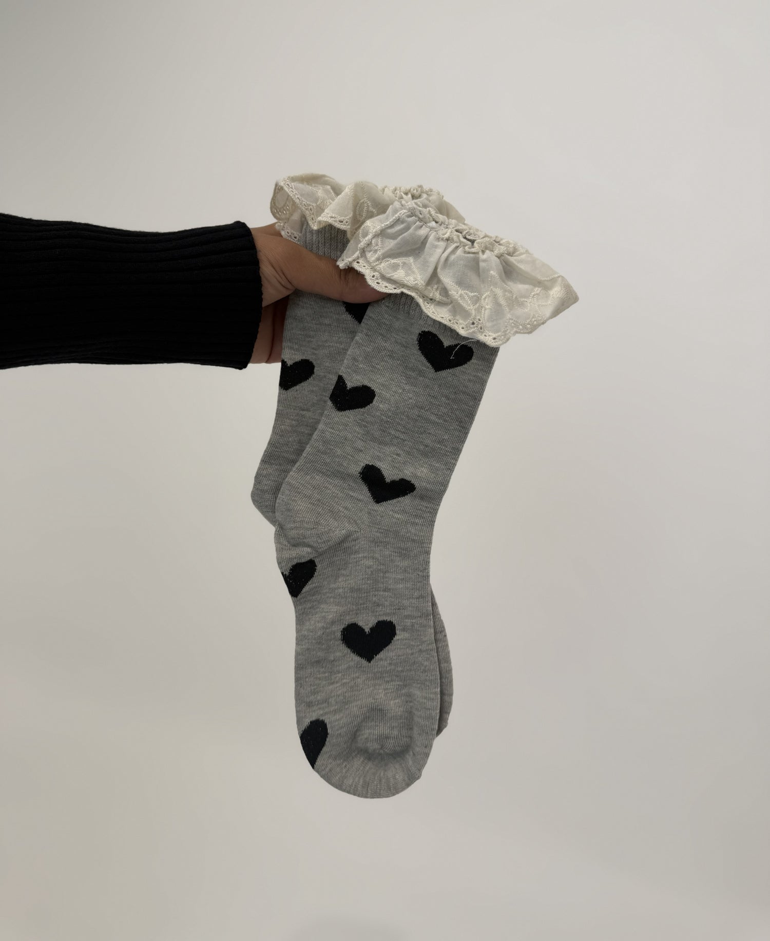 Calzini Cuore Grigio Chiaro ♥