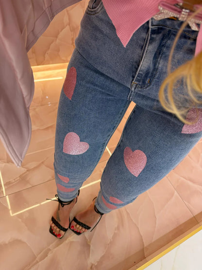 Jeans Heart Pink Skinny ♥