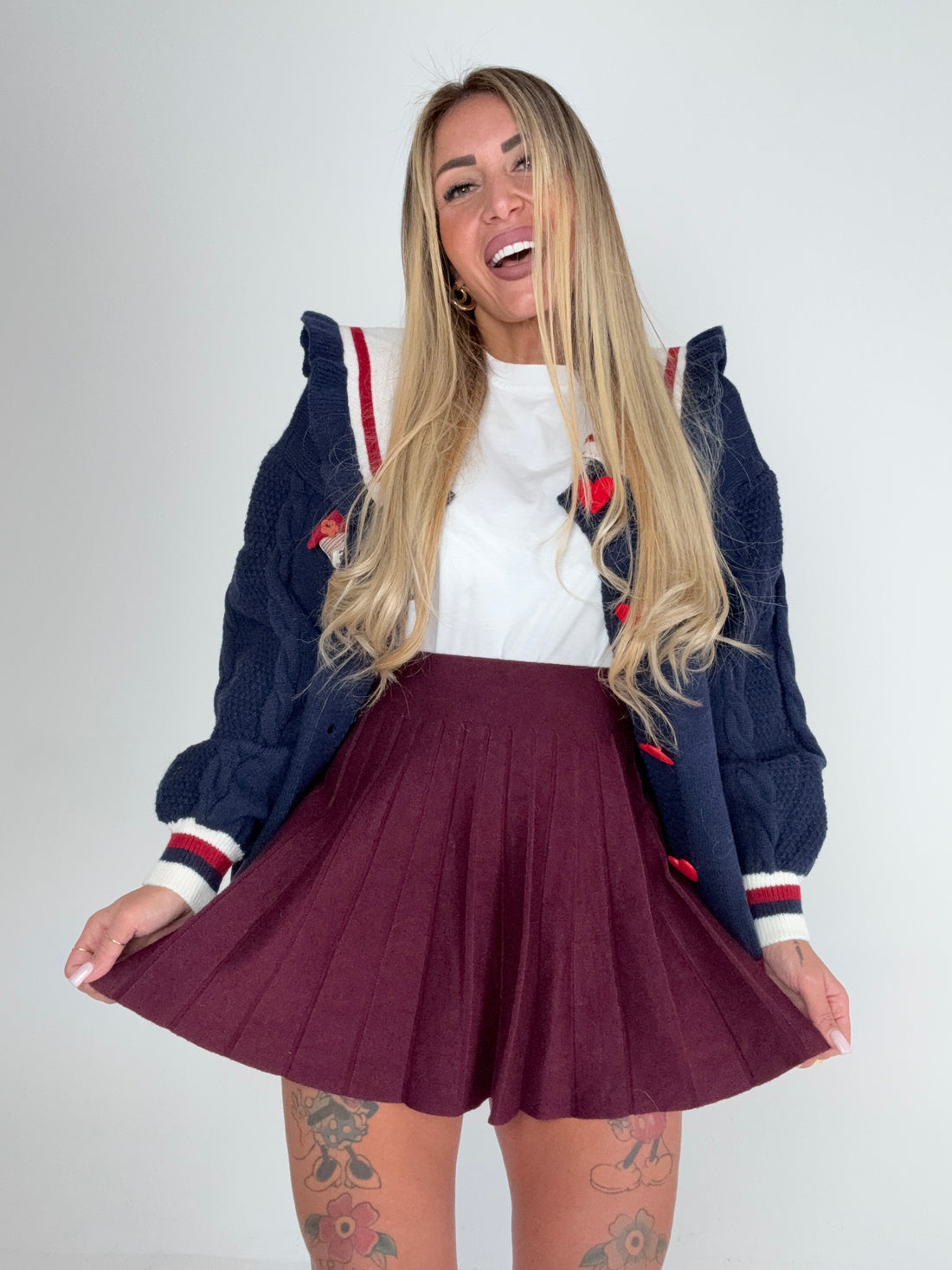 Gonnellina A Ruota Bordeaux ♥