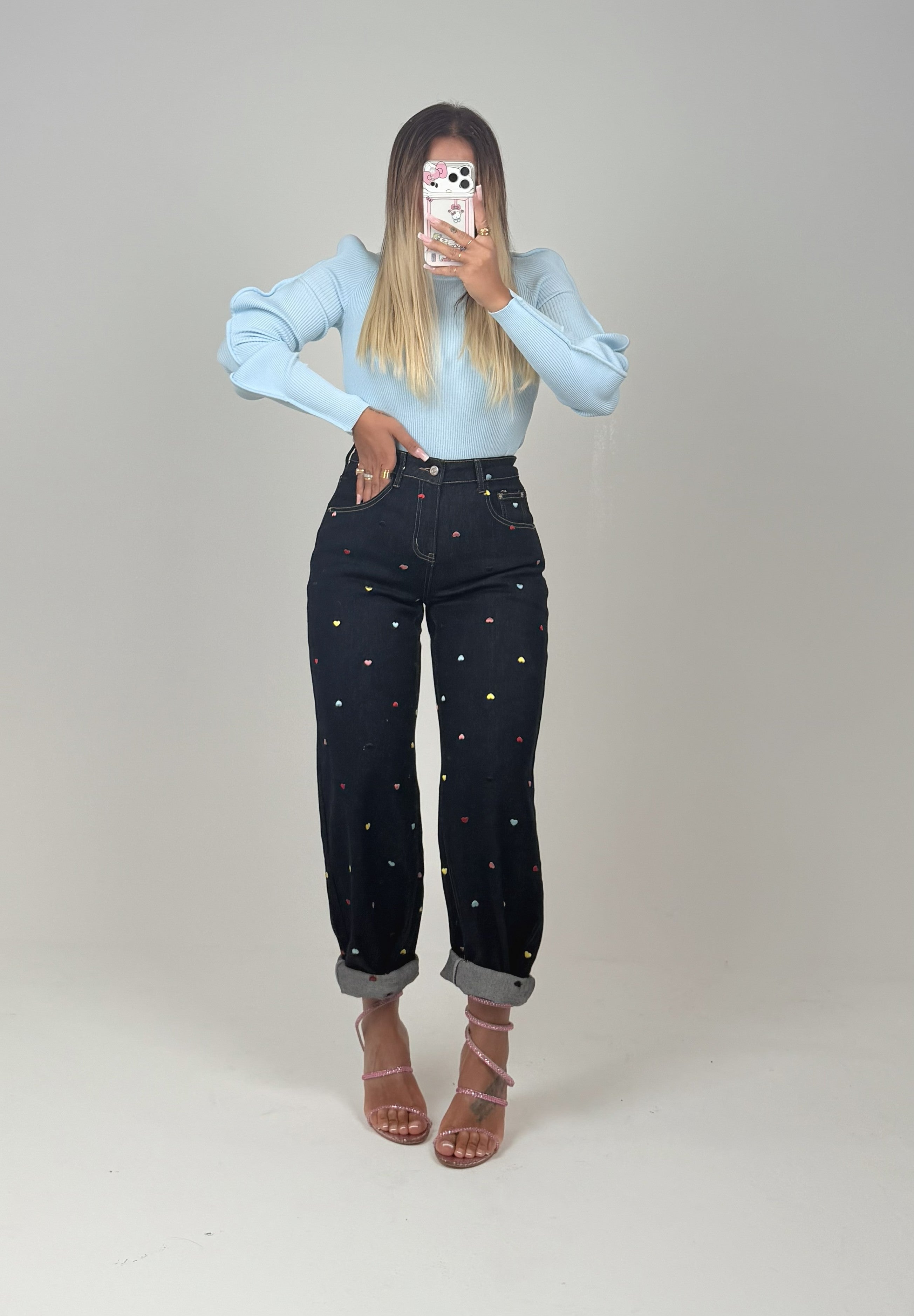 Jeans Cuoricini Colorati ♥