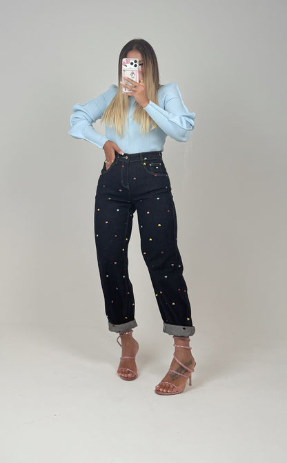 Jeans Cuoricini Colorati ♥