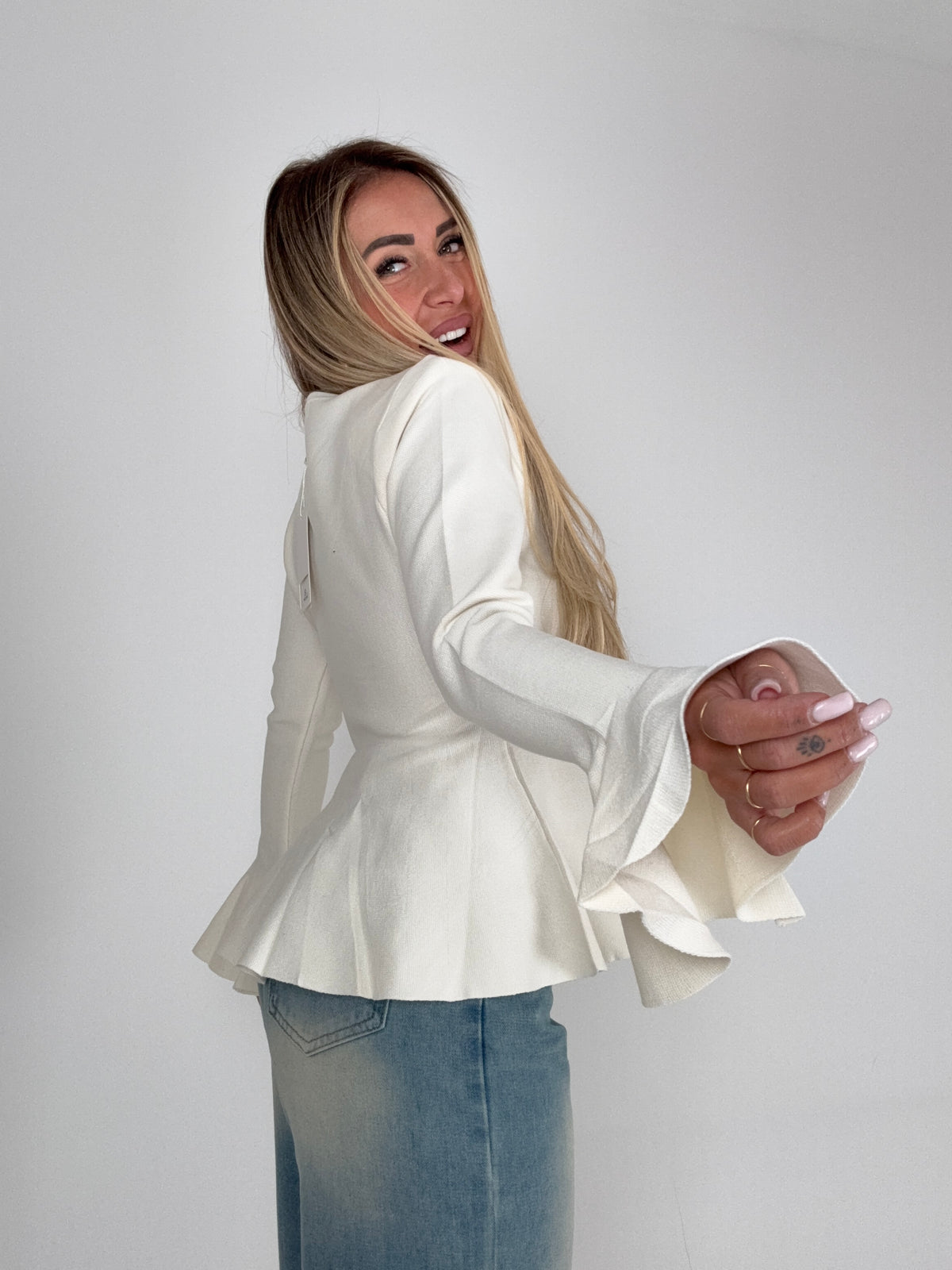 Maglia Manica Svolazzina Beige ♥