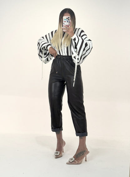 Pantalone Ecopelle Sportivo Marrò ♥