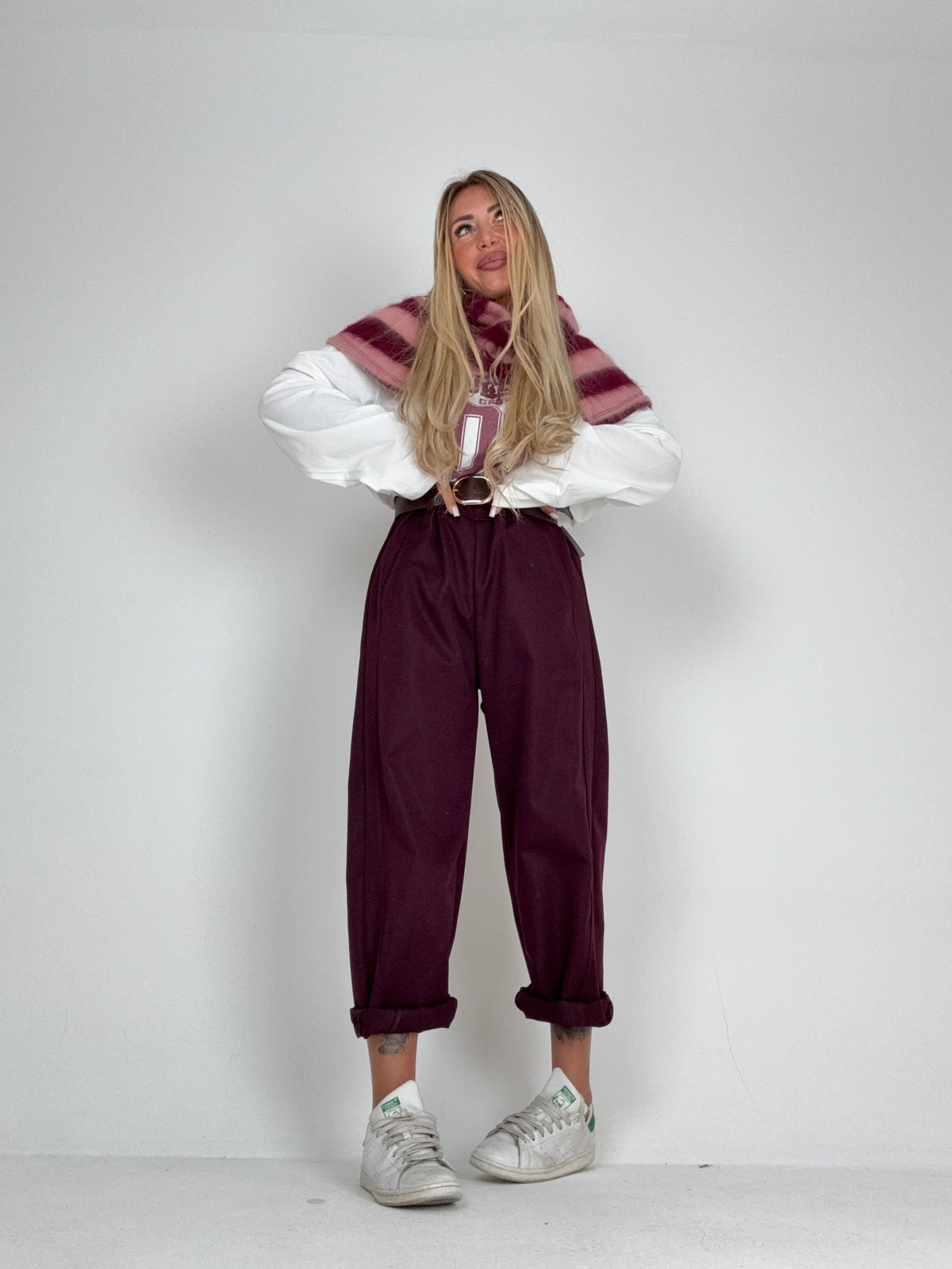 Pantalone Due Minuti E Scendo Bordeaux ♥