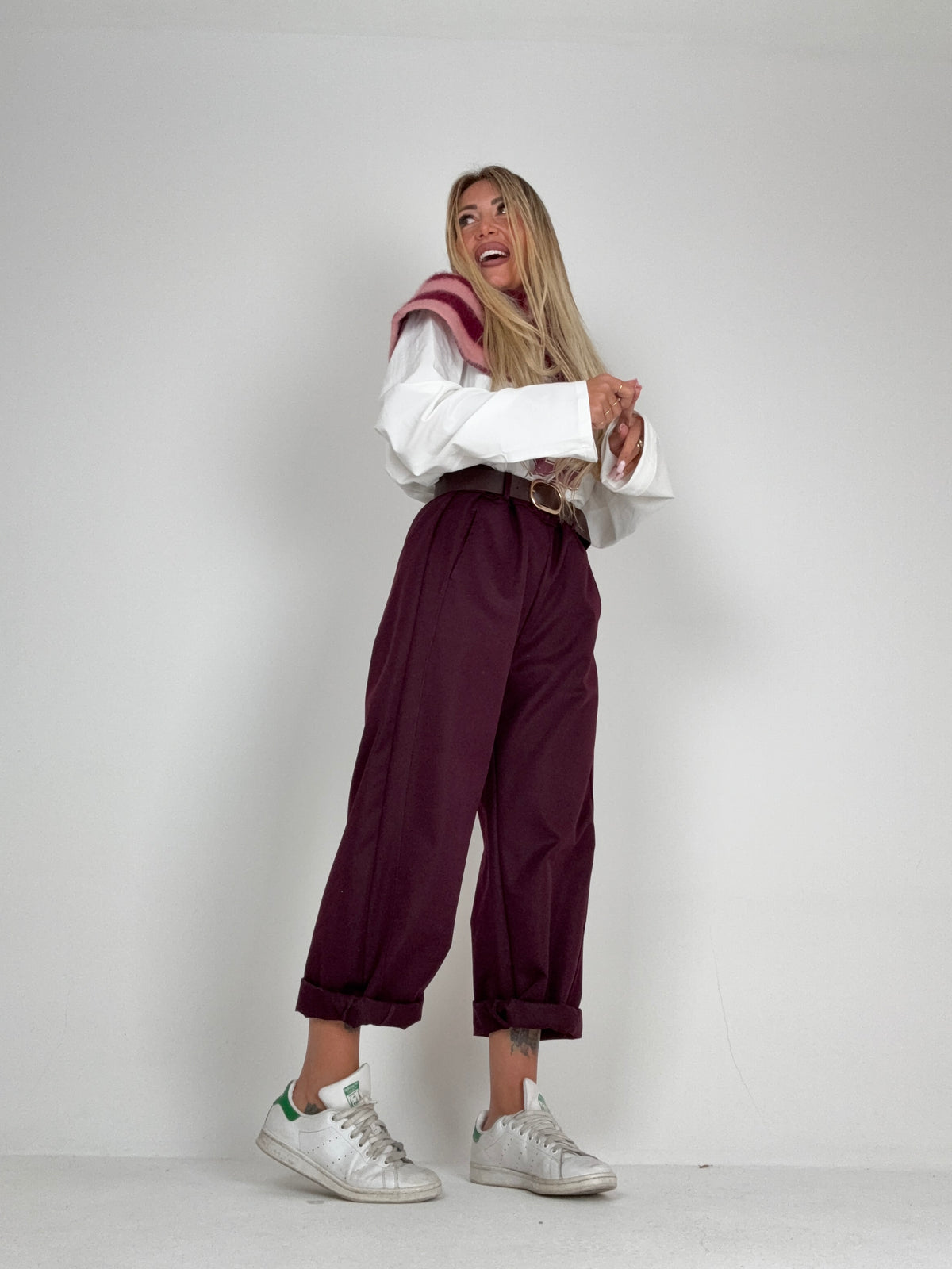 Pantalone Due Minuti E Scendo Bordeaux ♥