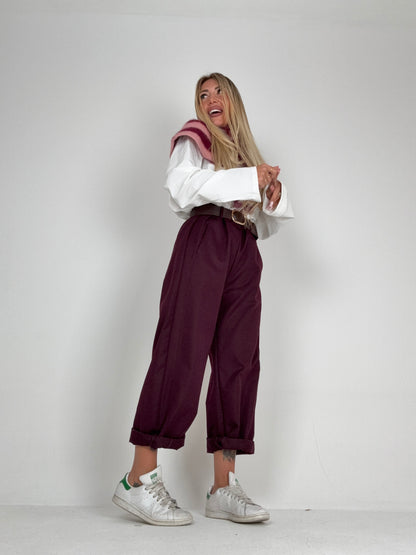 Pantalone Due Minuti E Scendo Bordeaux ♥