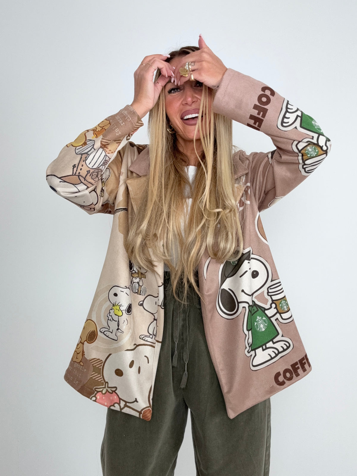 Giacca Snoopy Da Starbucks Beige ♥
