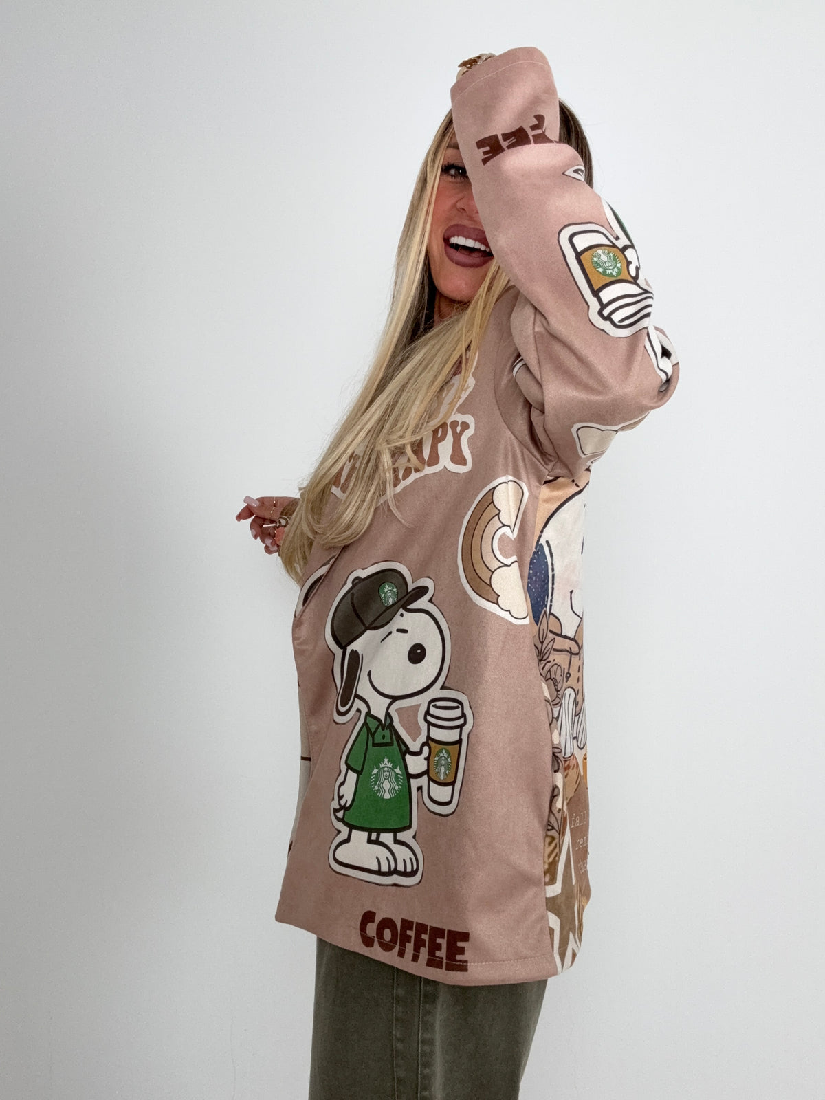 Giacca Snoopy Da Starbucks Beige ♥