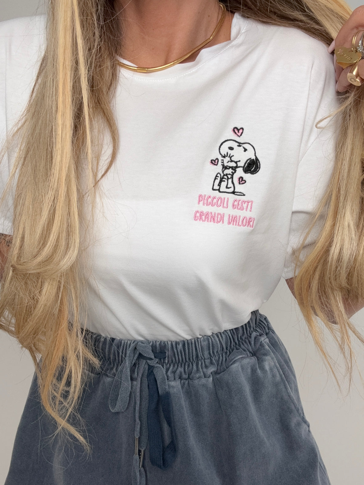 Shirt Snoopy Scrittina Rosa ♥