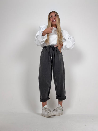 Pantalone Gym Slavato Grigio ♥