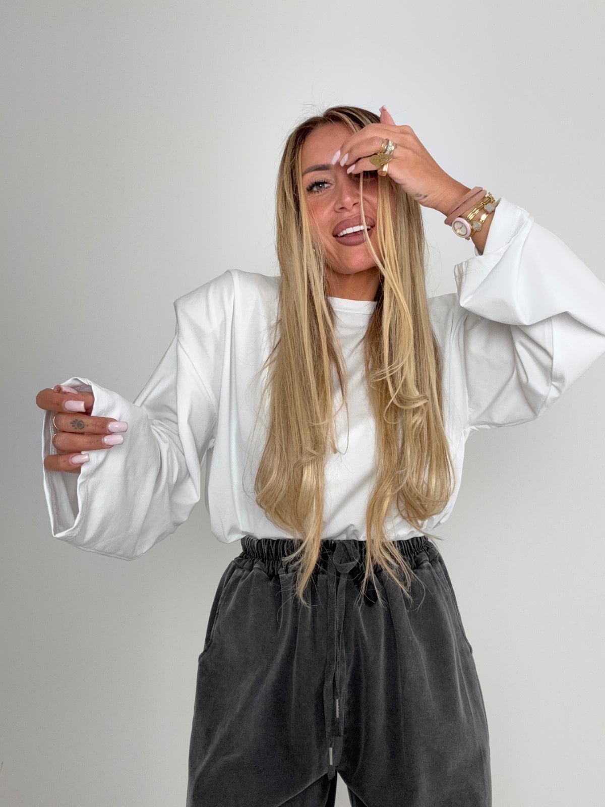 Shirt Manica Lunga Just West bianca  ♥