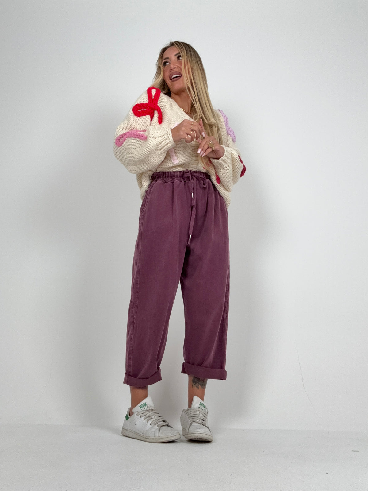 Pantalone Gym Slavato Malva ♥