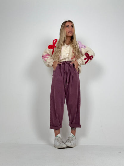 Pantalone Gym Slavato Malva ♥