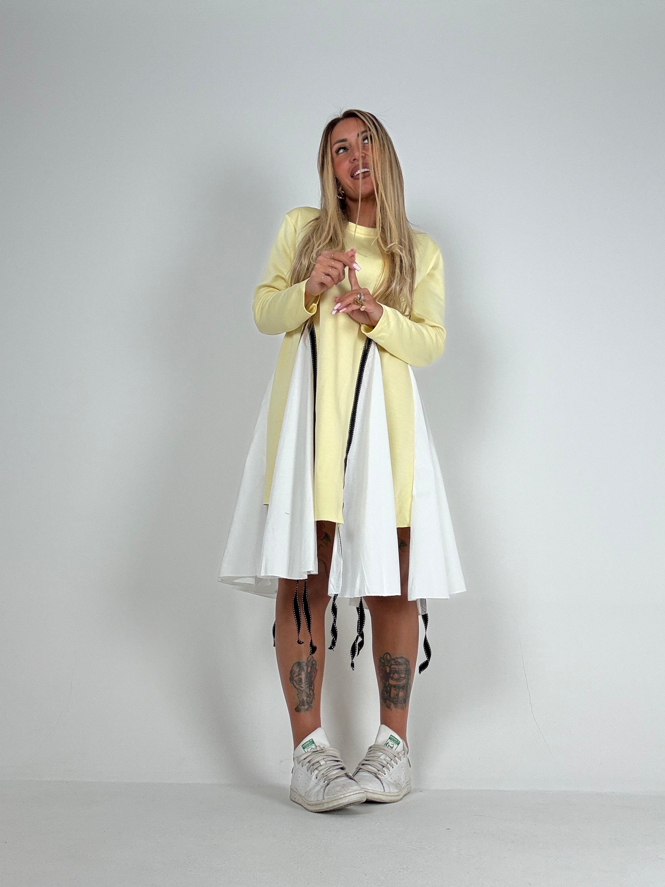 Dress Scompiglio Chic Giallo ♥