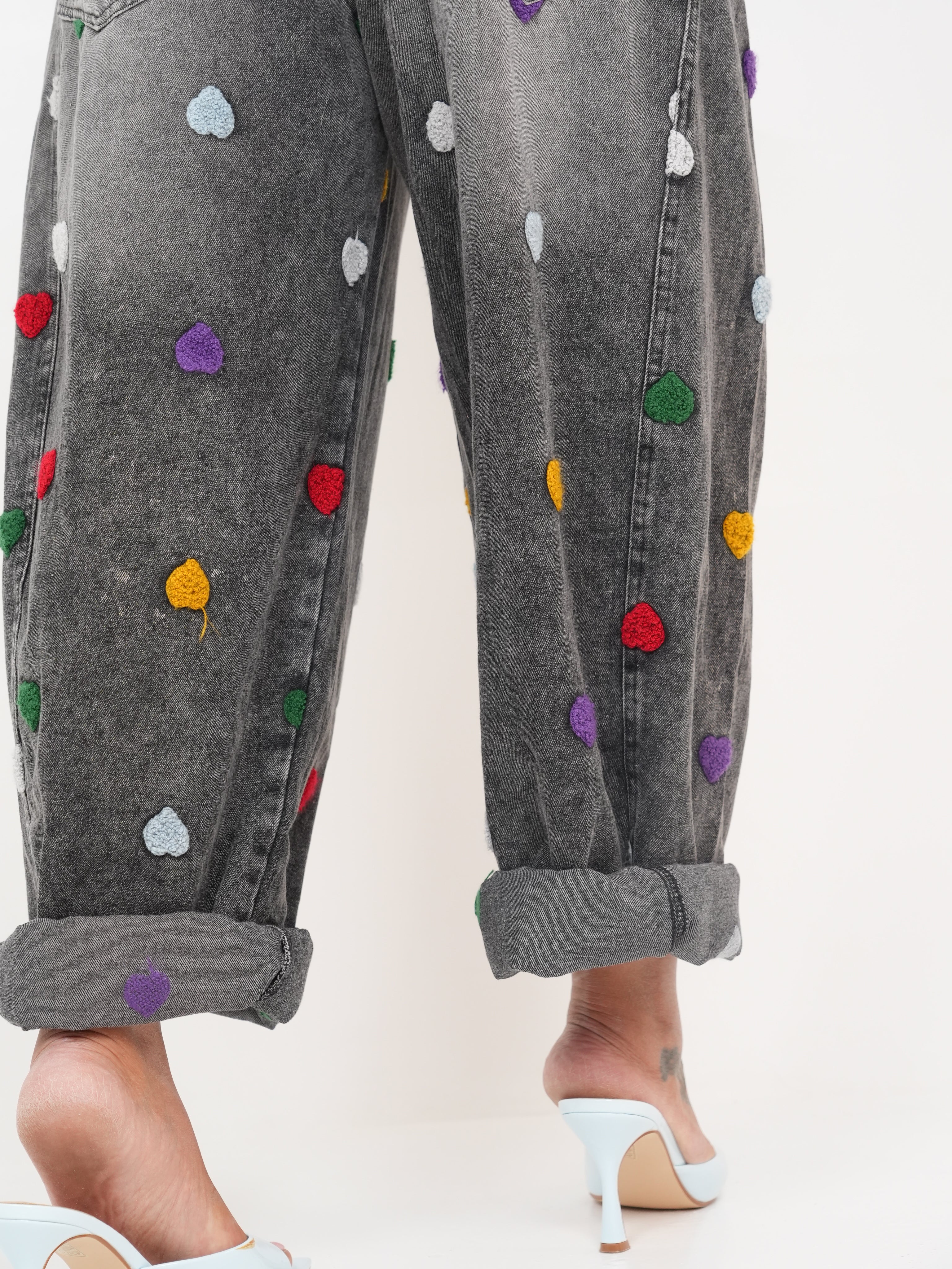 Jeans Cuoricini Morbidosi Grey ♥