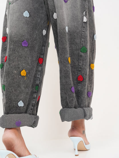 Jeans Cuoricini Morbidosi Grey ♥