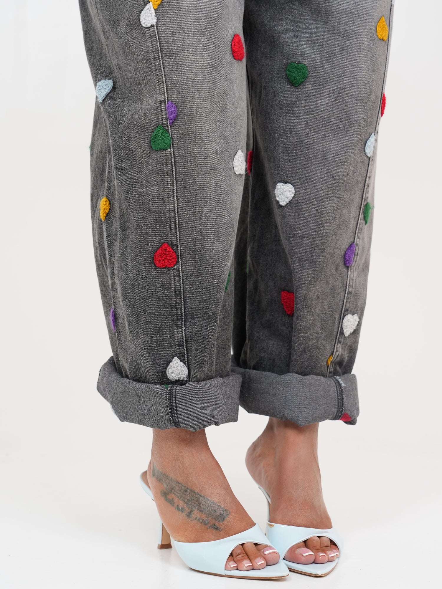 Jeans Cuoricini Morbidosi Grey ♥
