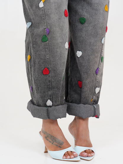 Jeans Cuoricini Morbidosi Grey ♥