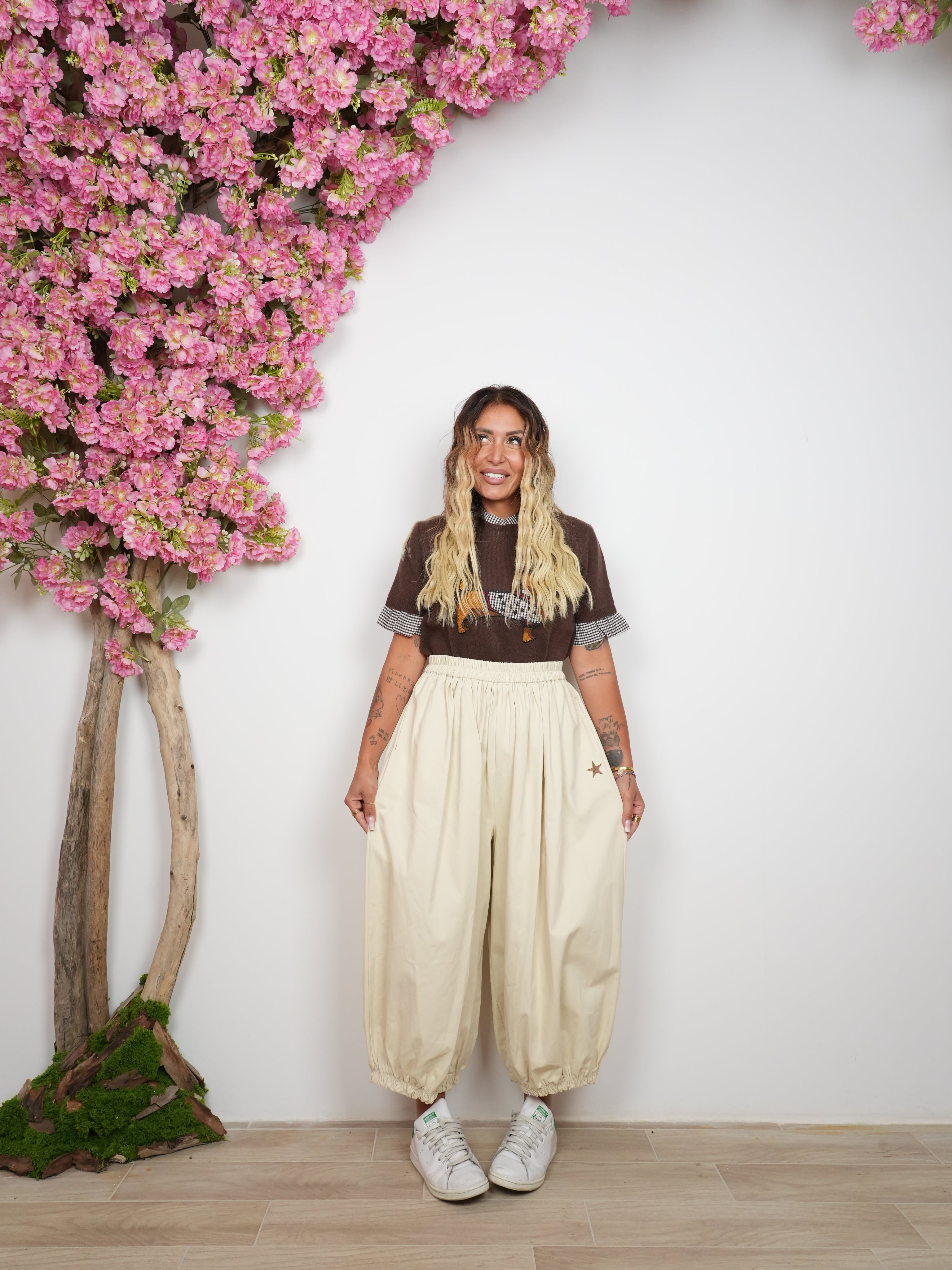 Pantalone Marrò Le Stelle Siete Voi Beige ♥
