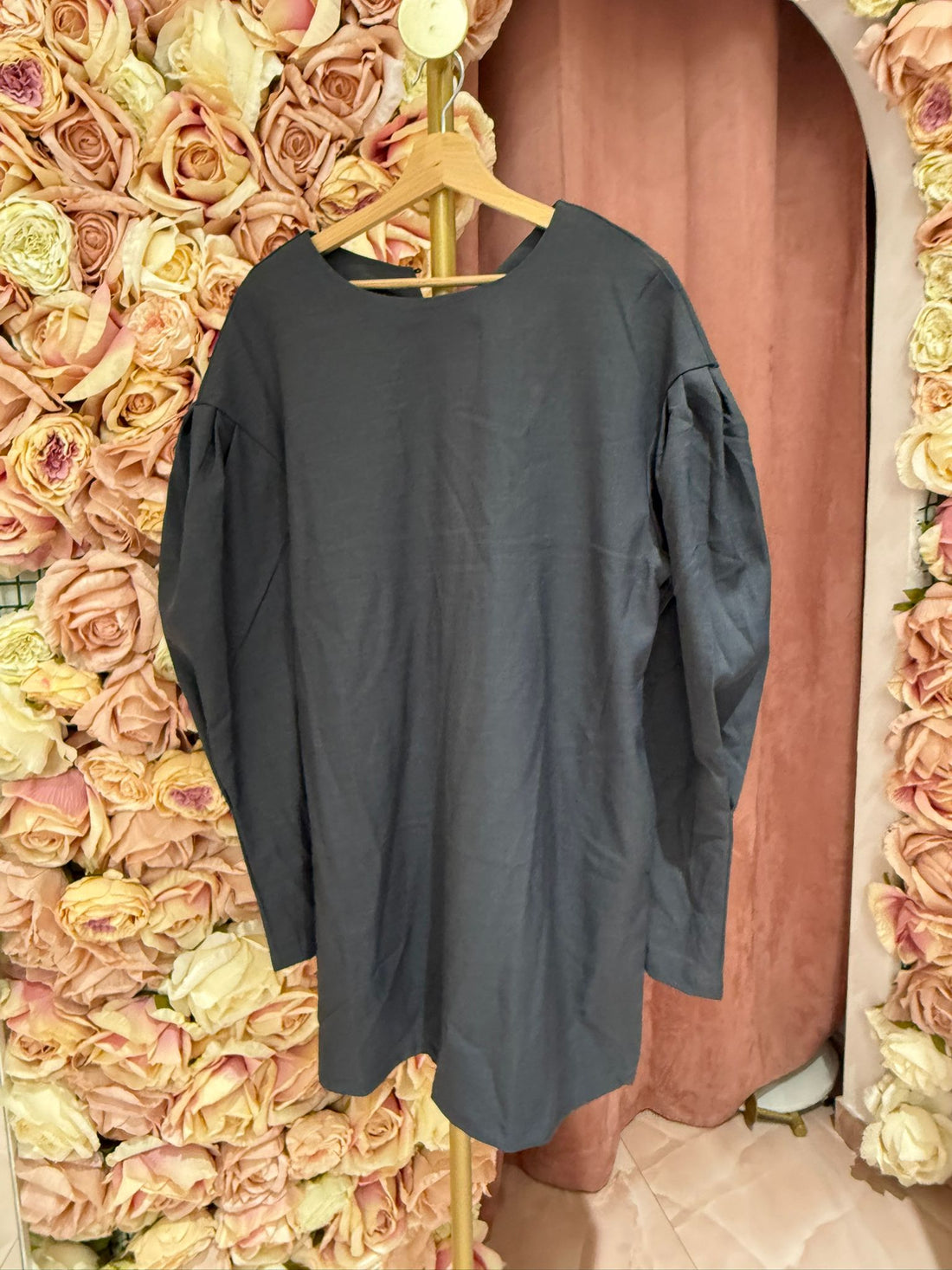 Dress In Camicia Grigio  Balloon