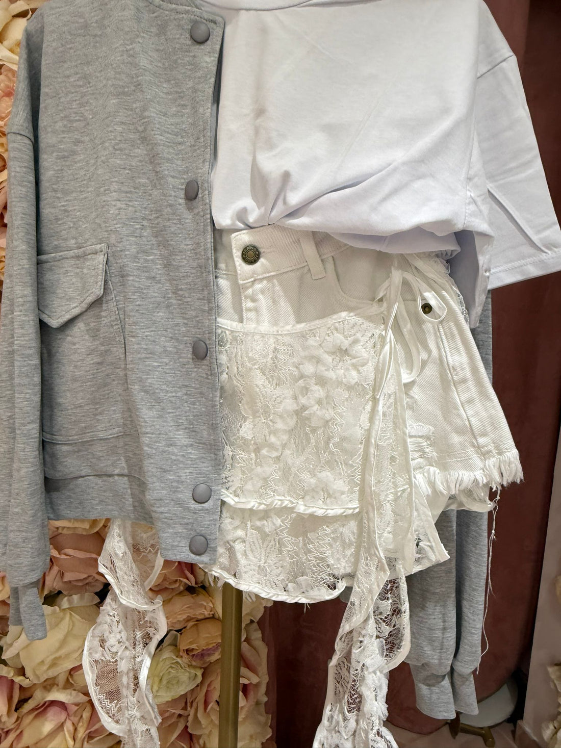 Short Bianco Merletto