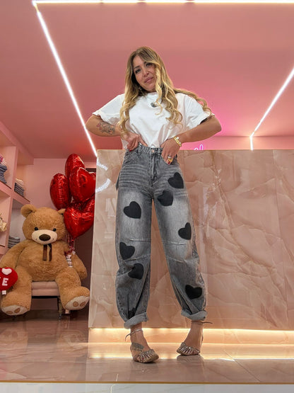 Jeans Cuoricini Con La Pala  ♥