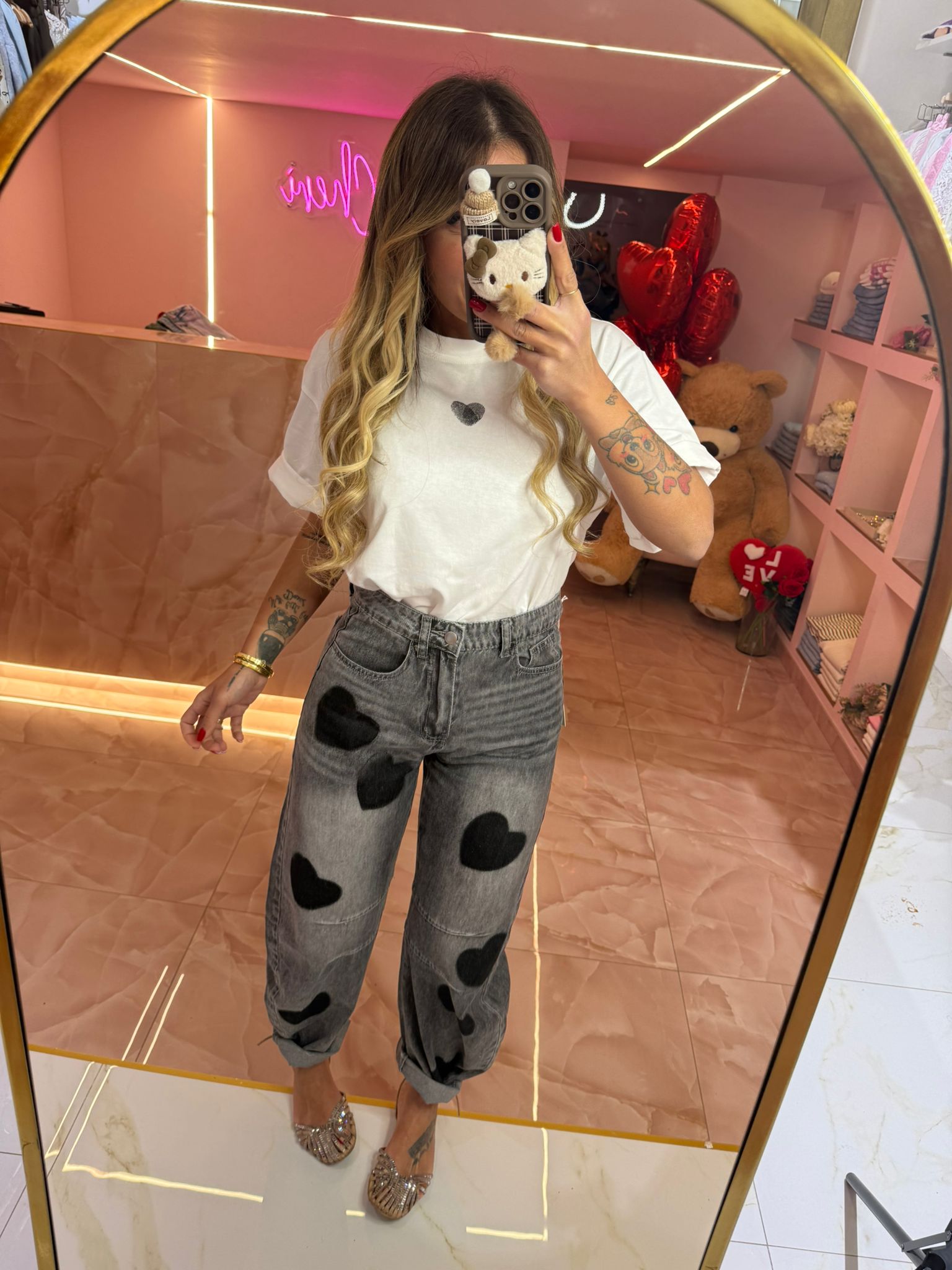 Jeans Cuoricini Con La Pala  ♥