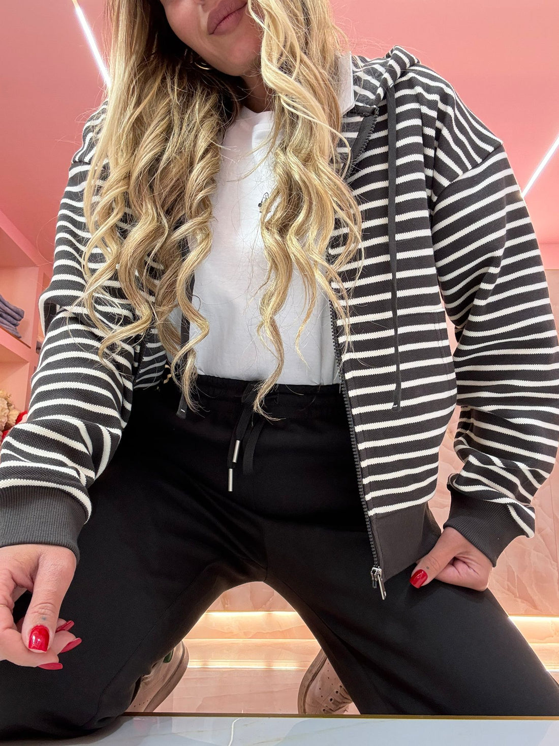 Felpa La Salvezza Grigia Righe ♥