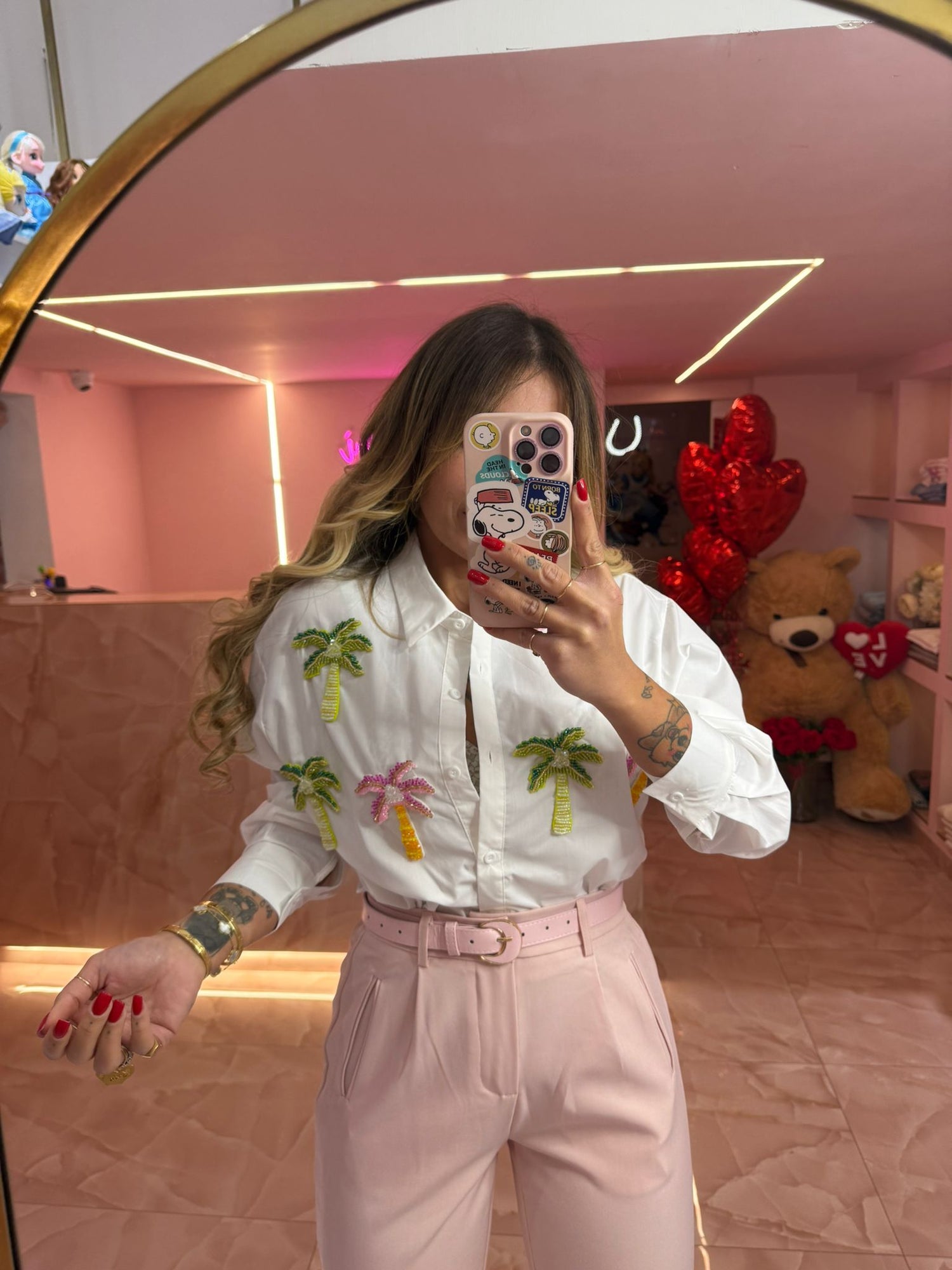 Pantalone Cinturino Rosa Cipria ★