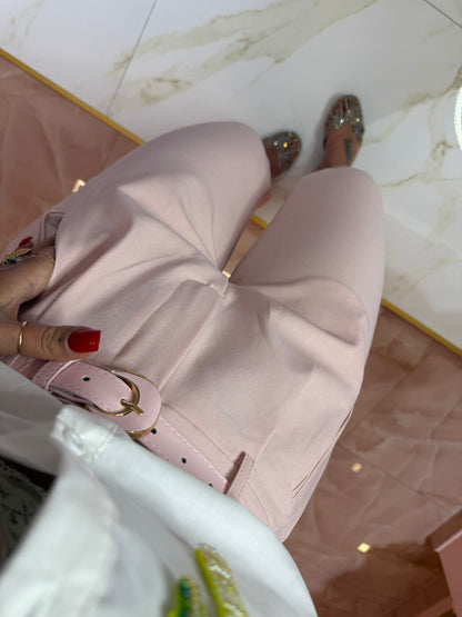 Pantalone Cinturino Rosa Cipria ★