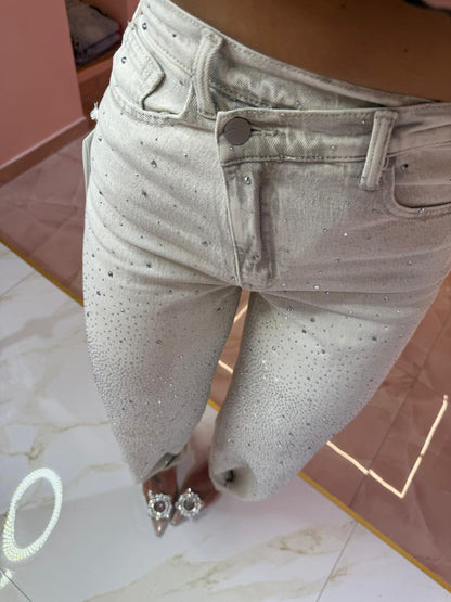 Jeans Pammy Glitter Asimmetrico ♥