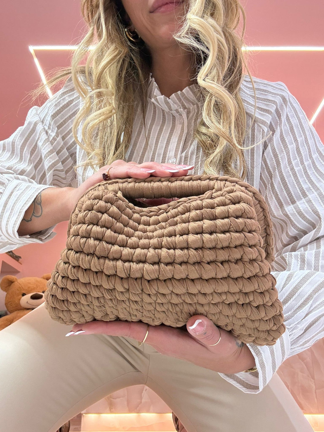 Borsa Uncinetto kaky ★