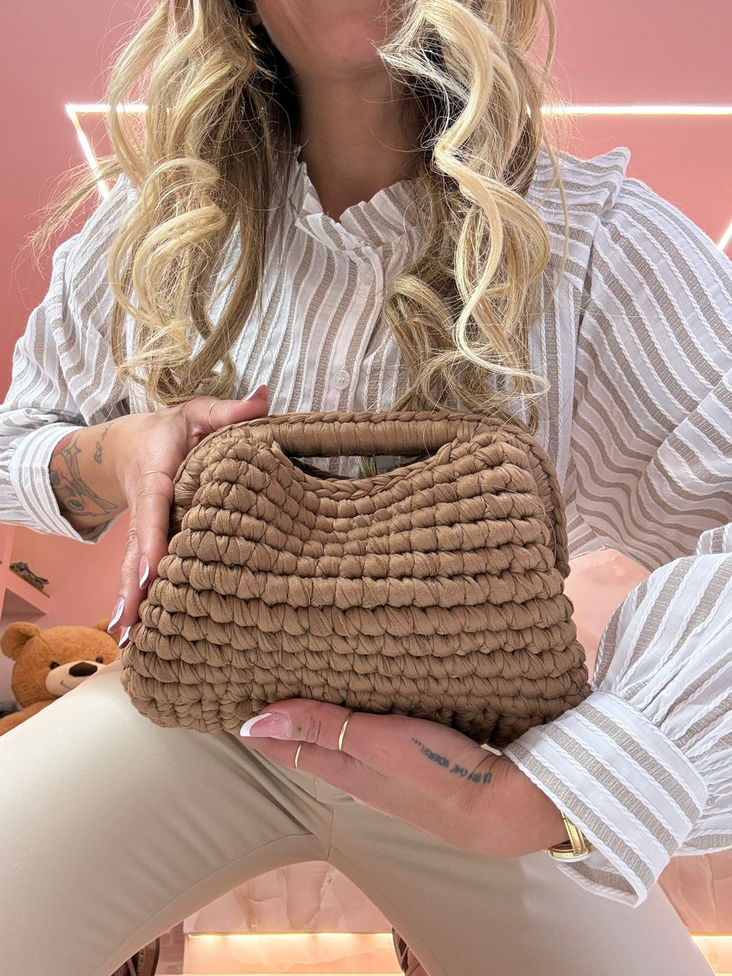 Borsa Uncinetto kaky ★