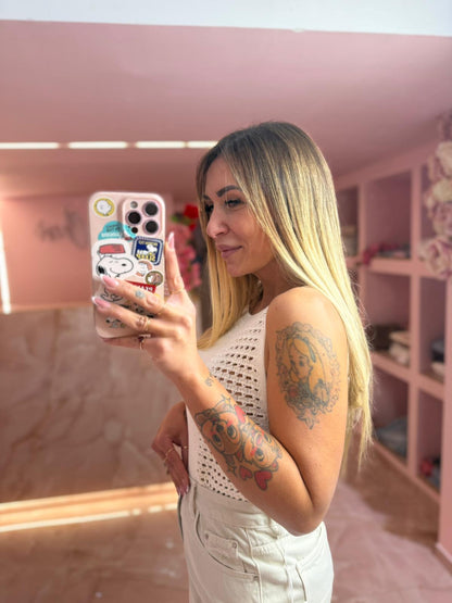 Canotta Uncinetto Burro ♥