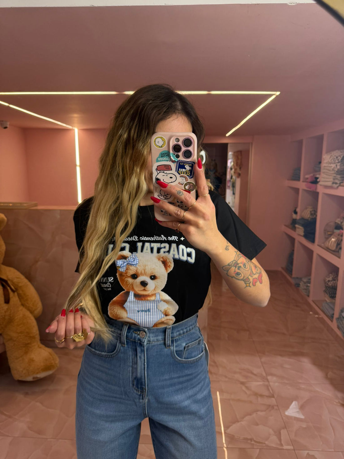 Shirt Teddy Quadretti Nera ♥