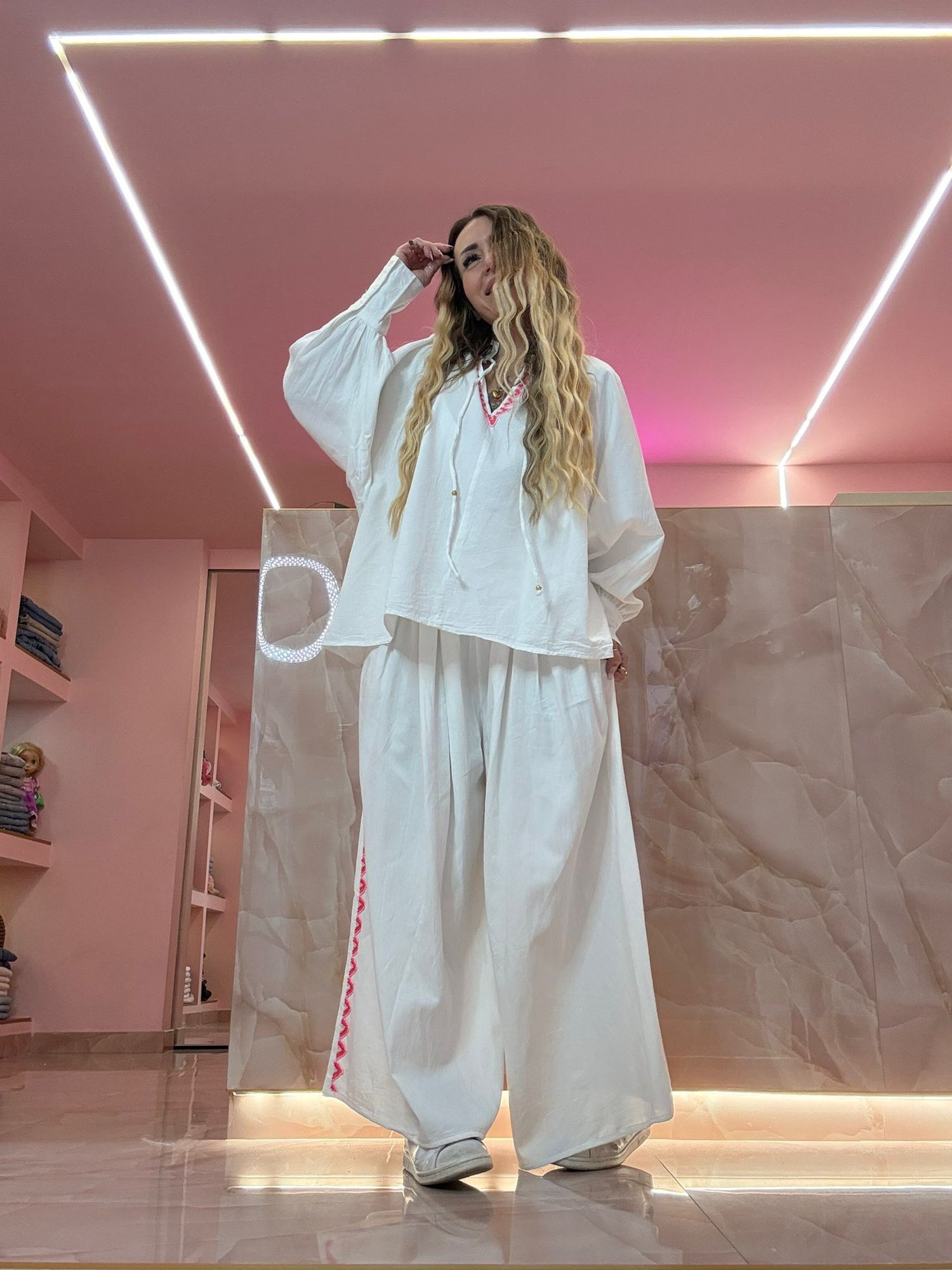 Coordinato Da Spasso In Jeans Bianco ♥