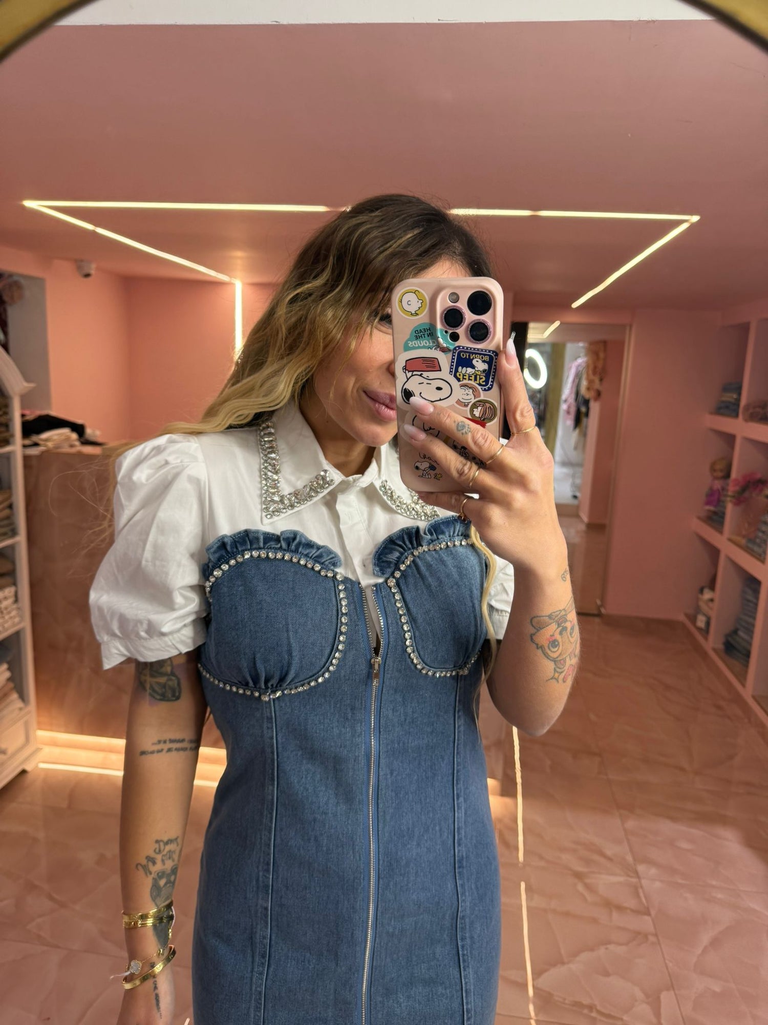 Abitino Midi Denim Glitter ♥