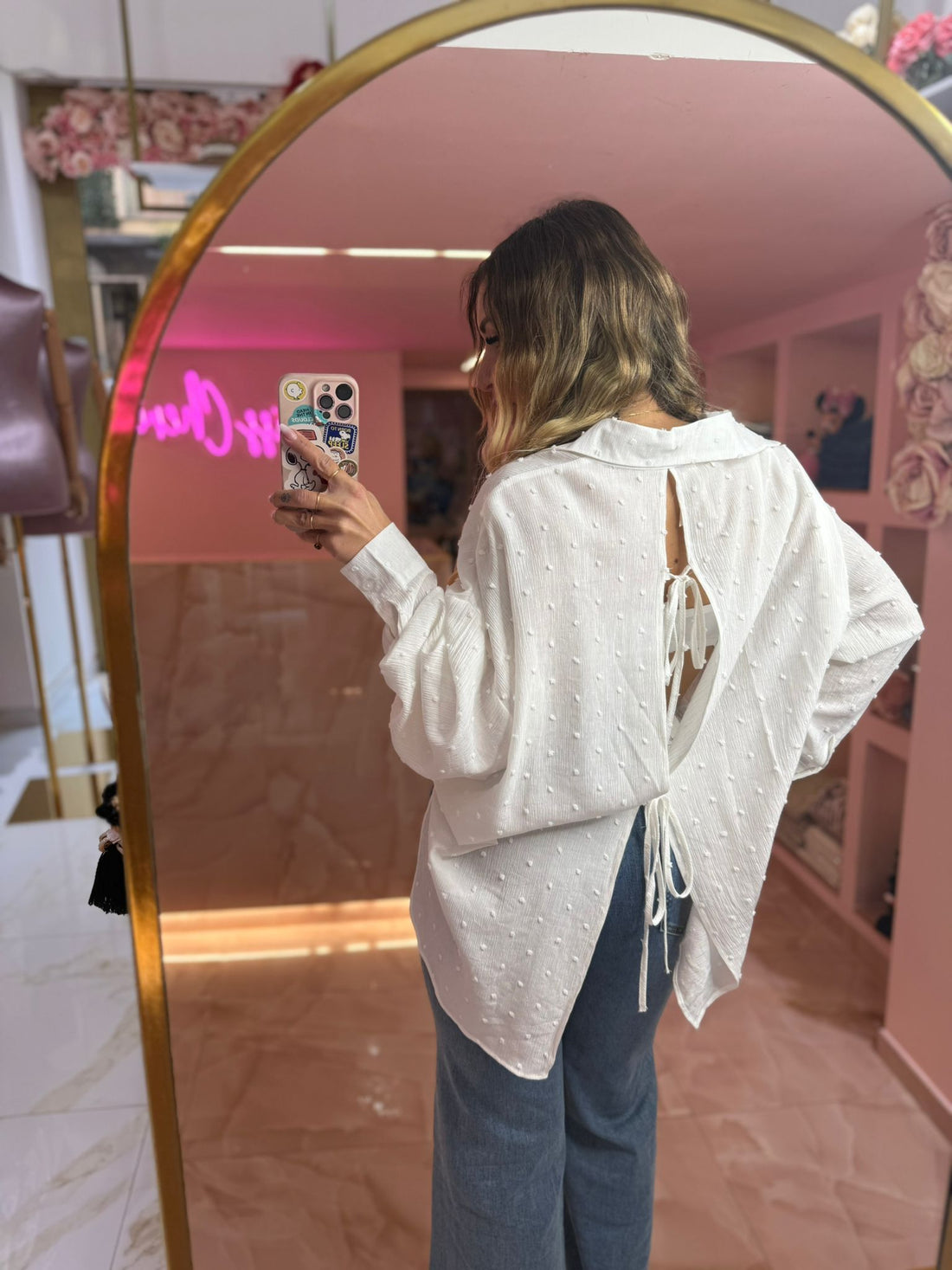 Camicia Pois Rilievo Bianchi ♥