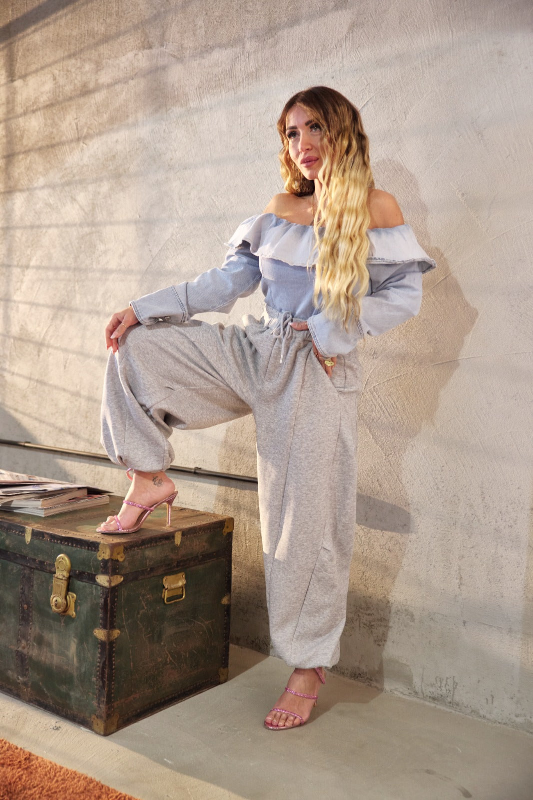 Pantalone Gym Jasmine Grigio ♥