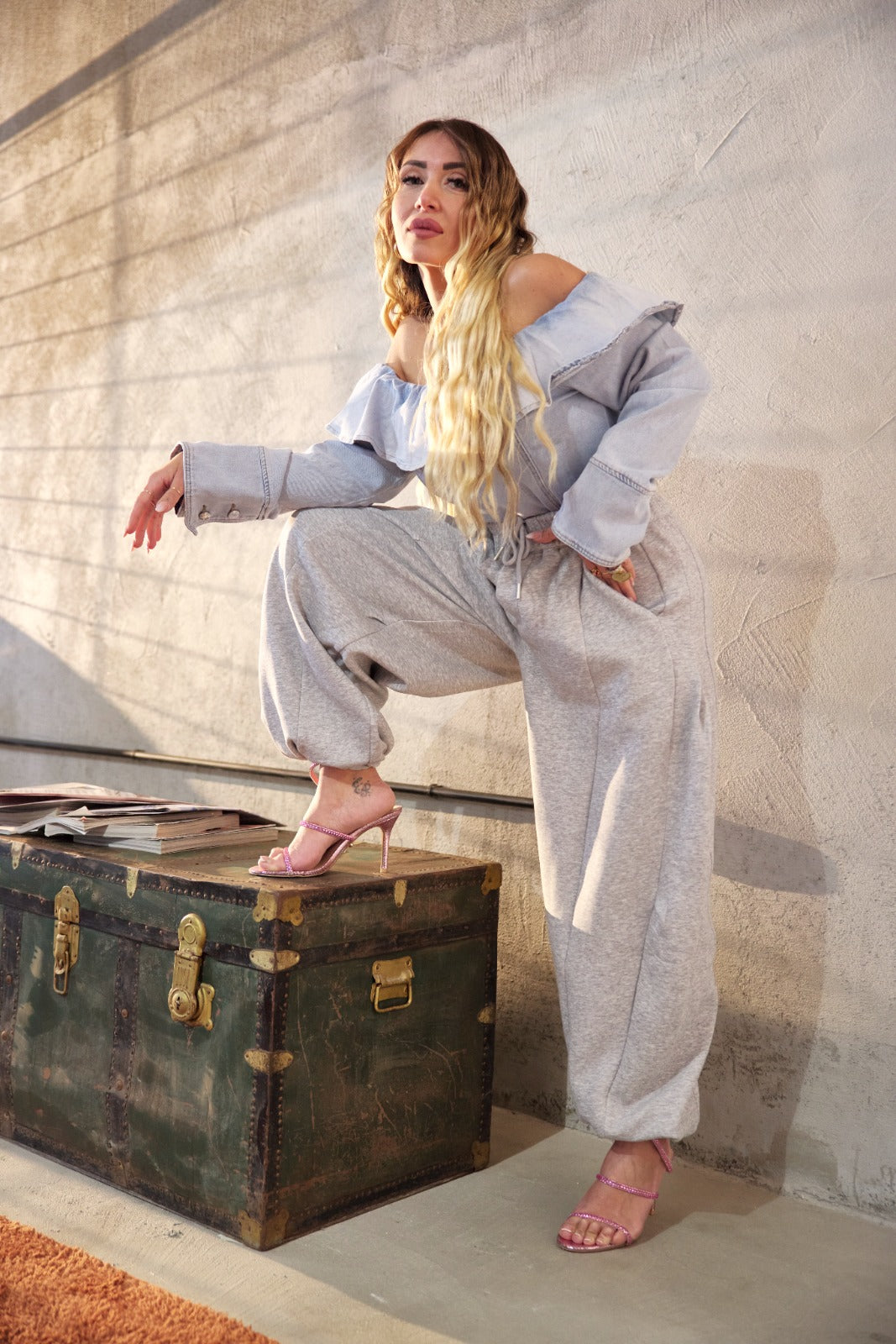 Pantalone Gym Jasmine Grigio ♥