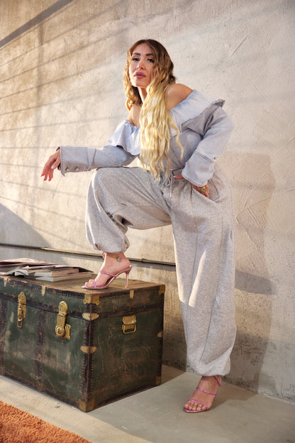 Pantalone Gym Jasmine Grigio ♥