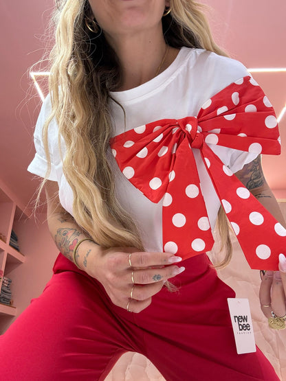 Shirt Fiocco Pois Rossi ♥