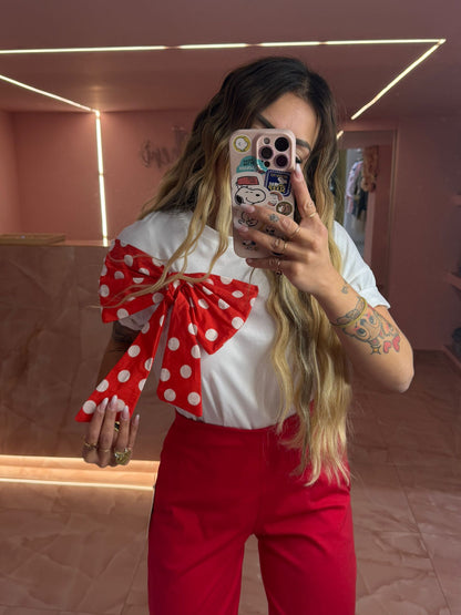 Shirt Fiocco Pois Rossi ♥