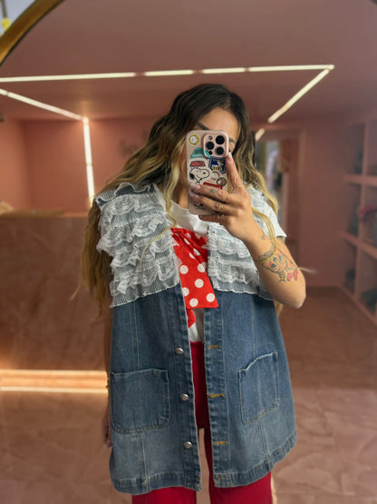 Maxi Gilet Denim Fru Fru ♥