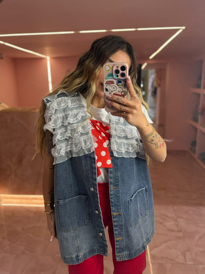Maxi Gilet Denim Fru Fru ♥